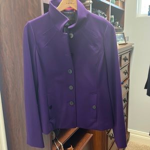 Nina McLemore pointe knit retro blazer, size 4, purple, never worn. $100.